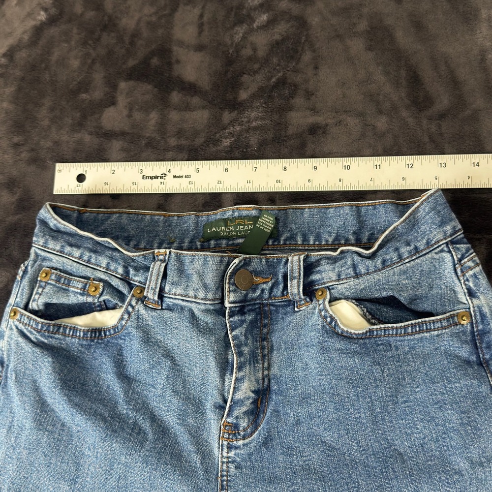 Lauren Ralph Lauren Jeans Womens 2 Blue Straight Leg Stretch Denim - Picture 2 of 9